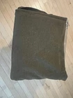 💙Original WWII Army Olive Green Wool Military Field Blanket WW2 w/Tag~Vet Owned