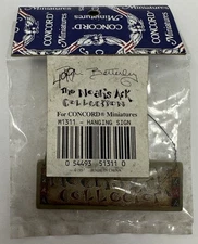 NOS Concord Dollhouse Miniature Wood Noah's Ark Collector Sign