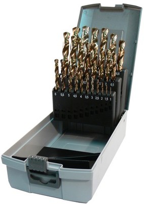 Rose Box Metallbohrer Satz SPITZENQUALITÄT DIN 338 Set Cobalt TiN Spiralbohrer