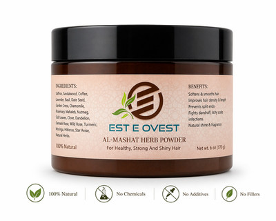 EST É OVEST Al-Mashat Herbal Hair Treatment Powder   100% Natural | 6 oz