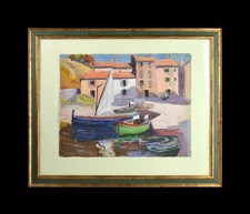 Hervé Mathé 1868-1853. " Pêcheurs à St Tropez."