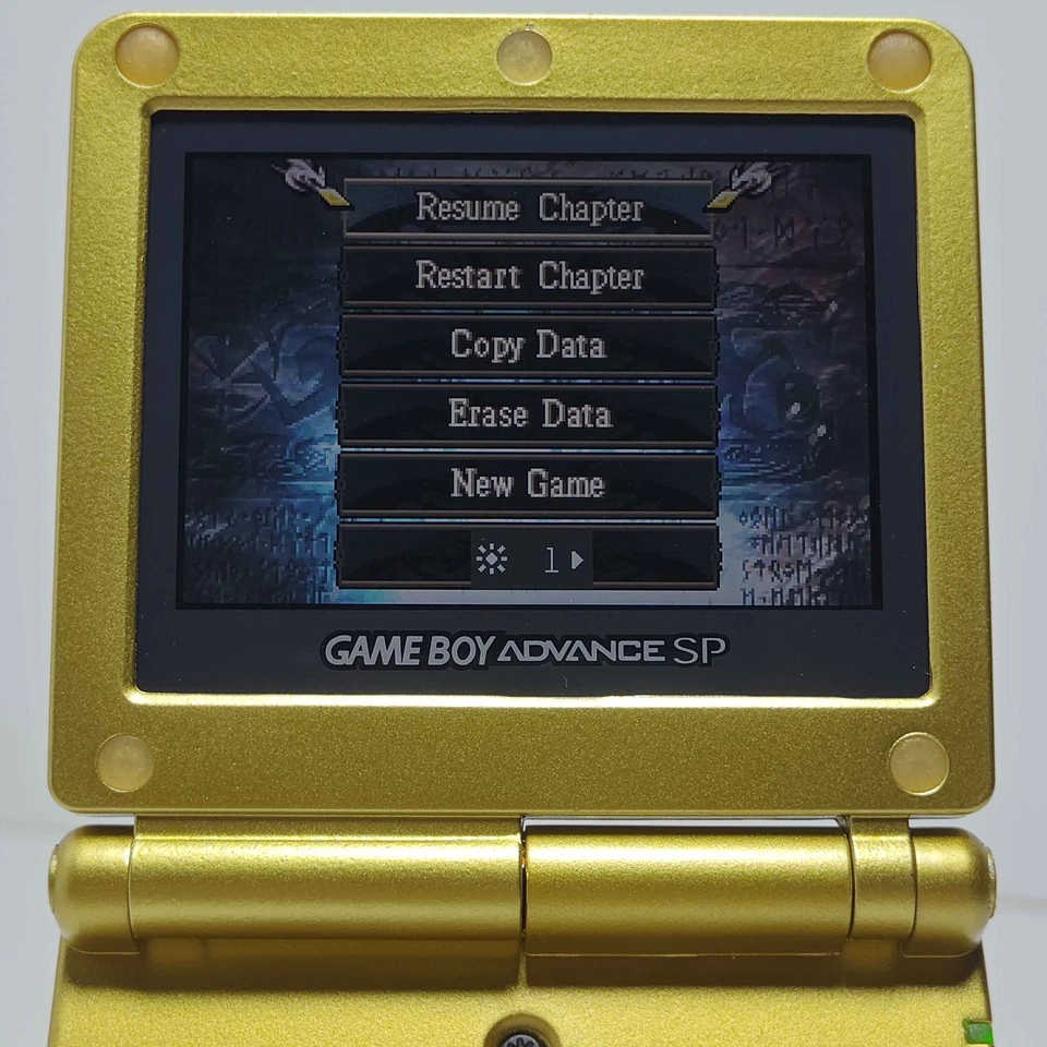 Nintendo Game Boy Advance GBA SP - Gold Zelda Triforce AGS-101 V2 Backlit Mod - Image 4 of 4