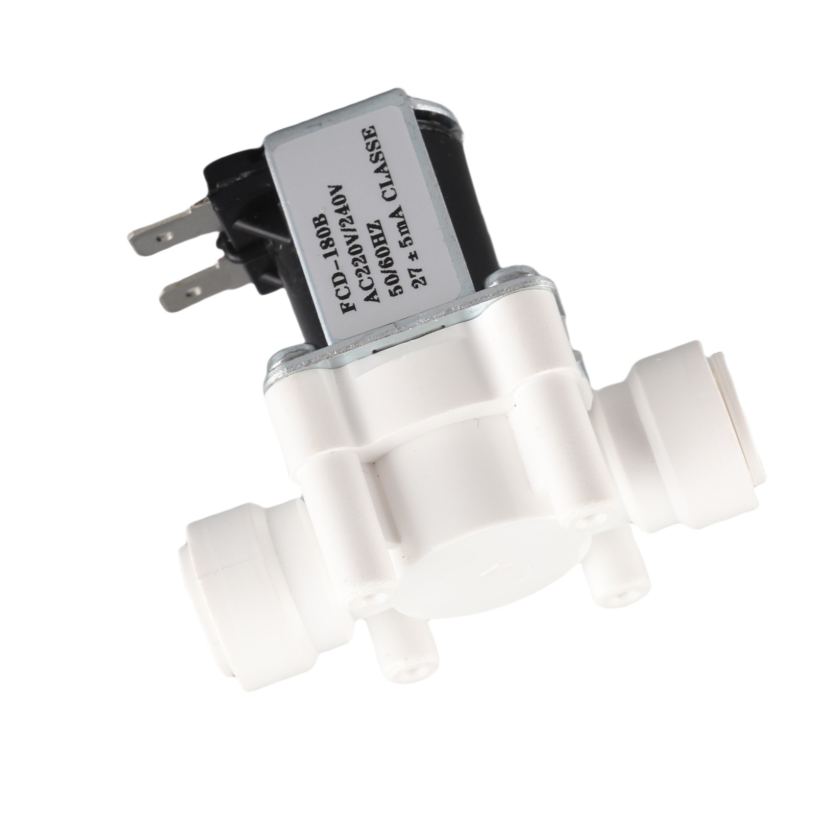 Plastic Electric Solenoid Valve 3/8in Quick Connector Normally Closed Solenoids