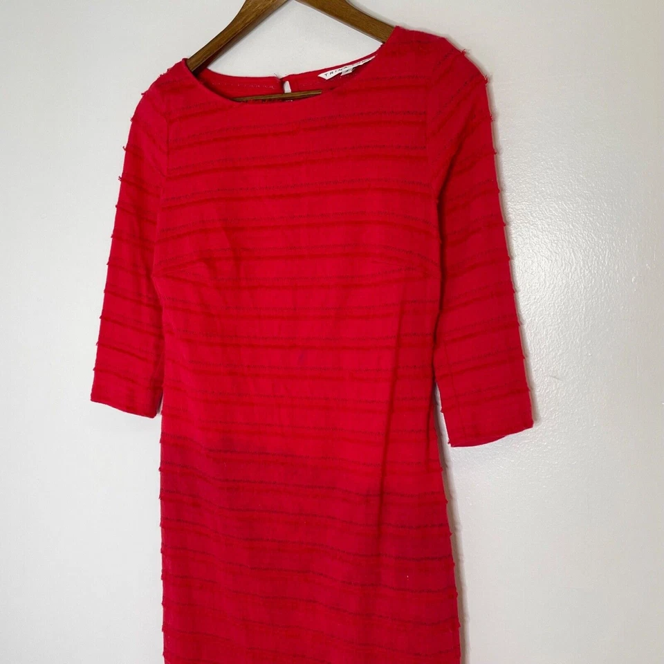 Vestido Trina Turk rojo manga 3/4 cuello redondo talla 4 para mujer’s Foto 2 de 4
