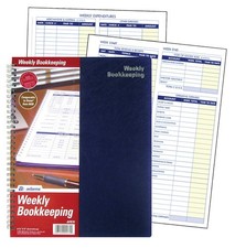 adams Bookkeeping Record Book, Weekly Format, 8.5 x 11 Inches, White AFR70 