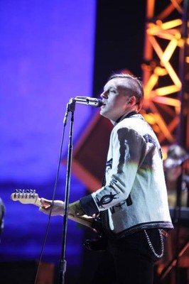 Arcade Fire perform on stage during rehearsals for The BRIT Awards- Old Photo