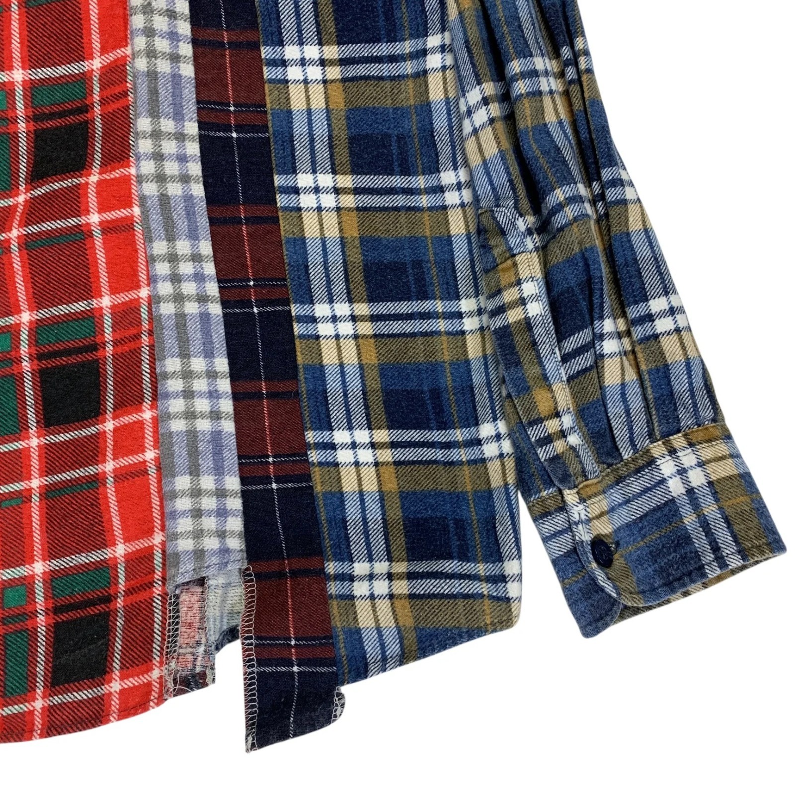 [L] DS! Needles Rebuild 7 Cut Oversized Flannel Shirt japan track pants image 7