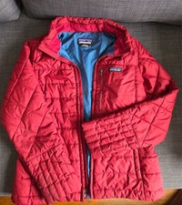 Girl  s Patagonia Radalie Puffer Jacket Brick Red XL 14 Kids' Excellent