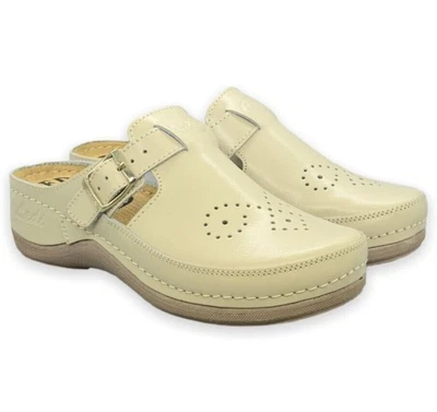 Damen Schuhe Gesundschuhe Leder Sabo LEDI Anatomic Beige G38 Model 402 N24K5F
