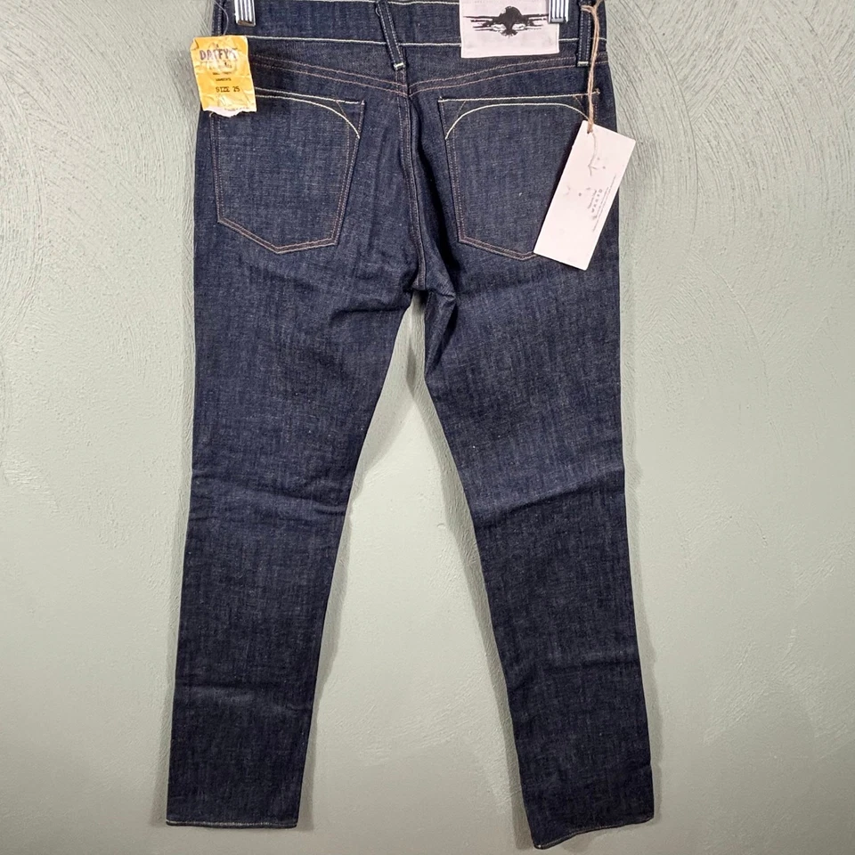 Pantalones de mezclilla informales rígidos índigo lavado oscuro talla 25 Loomstate Genesis para mujer Foto 2 de 4