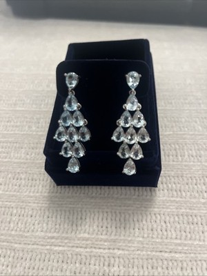 Stauer Jewerly: Aquaria Blautopas Ohrringe (18 ctw)