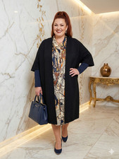 Luxus Designer Cardigan NEU/ Etikett Wolle Seide DE 44 46 UVP 329€