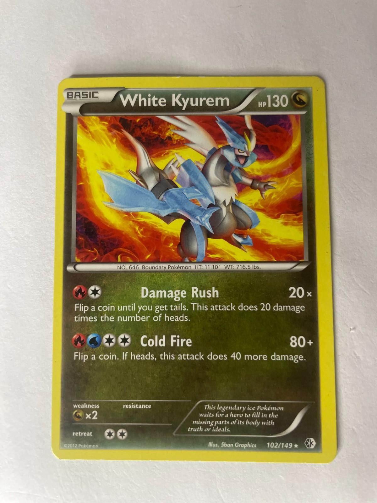 White Kyurem 102/149 Boundaries Crossed Regular NM FREE SHIPPING