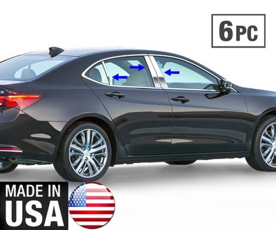 TYGER For 2015-2020 Acura TLX 6PC Stainless Steel Chrome Pillar Post Trim