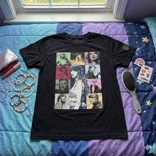 Taylor Swift Eras Tour Concert Merch Graphic Tee Black Swiftie Youth Small YS