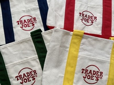 Trader Joe s mini tote bags set of 4 Solid Color