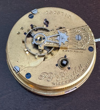 VINTAGE 18 SIZE WALTHAM POCKET WATCH MOVEMENT GR. P.S.BARTLETT 1877 CONVERTIBLE