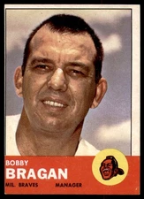 1963 TOPPS BOBBY BRAGAN MILWAUKEE BRAVES #73 EX