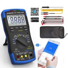 BTMETER Multimetro Digitale 6000 Counts AC DC Misuratore di Corrente con APP NCV CAT III