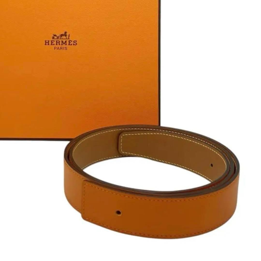 HERMES ブラウン レザー ベルト 72 HERMES ブラウン レザー ベルト 72 HERMES ブラウン レザー