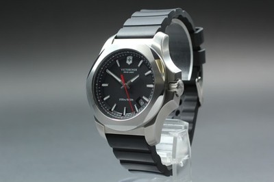 Victorinox 241682 INOX Date Quartz Black Men's Watch From Japan