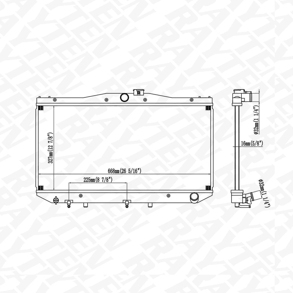 1640063120 Radiator for Toyota Camry 1983 1984 1985 1986 1.8L 2.0L CU932 Foto 2 de 4