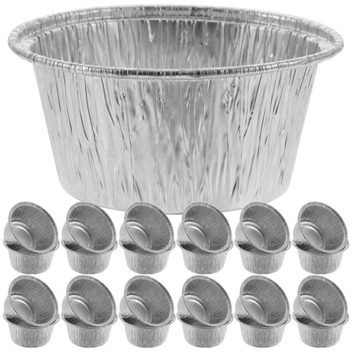Paquete de 4 tazas de pudín de papel de aluminio para padre recipientes pequeños moldes de aluminio - Imagen 3 de 12