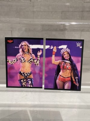 WWE Panini 248 249 Wrestling Sticker Queen Zelina Vega And Carmella Double