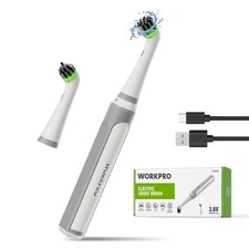 WORKPRO Cordless Grout Brush Set IPX6 Waterproof Electric Scrubber with Type-C