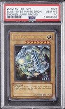 2002 YU-GI-OH SHONEN JUMP PROMO 001 BLUE-EYES WHITE DRAGON PSA 10