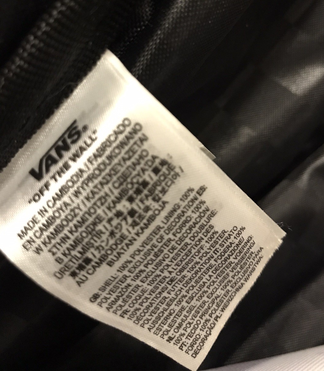 Vans Bee Backpack Bag Adjustable Straps Black Whi… - image 7