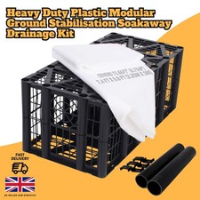 Heavy Duty Soakaway Crate 192L With Non Woven Geotextile Membrane - Drainage Kit
