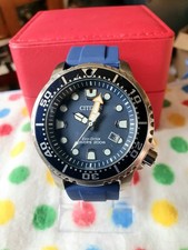 CITIZEN ECODRIVE E168 200 MTRS CALANDAR DIVE WATCH.