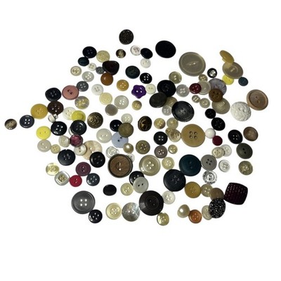 2 oz Assorted Buttons Different Shapes Sizes Styles As Found Vintage Modern B023