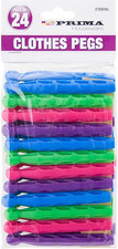 Non Rusting Strong 24 Plastic Dolly Cloths Pegs Washing Line Laundry Durable Peg