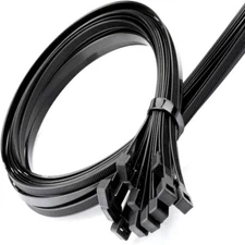 (36" INCH) 10 - 20 PACK BLACK CABLE ZIP TIES Heavy Duty UV Resistant Nylon 66 UL