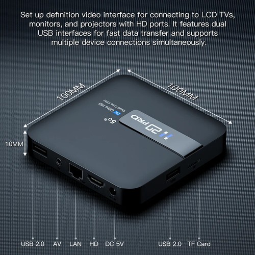 H20PRO Android Android 10.0 2GB 16GB 2,4&5G WLAN 4K Mediaplayer TV Box Smart TV - Bild 6 von 10