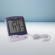 LCD Digital Egg Incubator Hive Pheasant Pet Cage Thermometer Hygrometer Probe77z