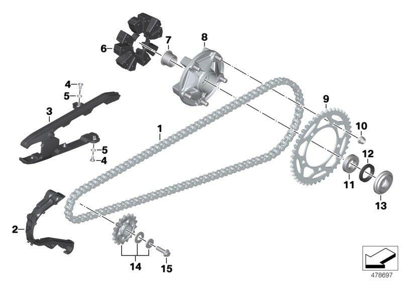 Oryginalne bmw 33818522841 - Koło łańcuchowe 2022 tanio