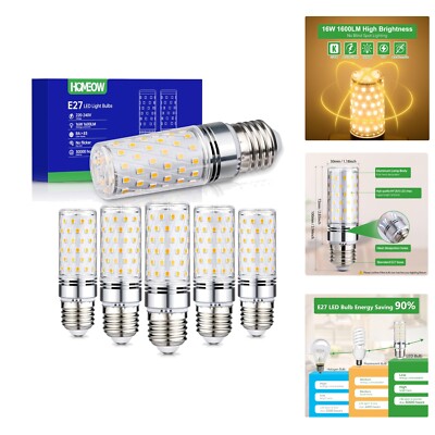 E27 LED Warm White 2700 K, Extra Bright 16 W 1600 LM LED Bulb E27, LED Bulb E...