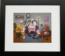 Annie Lee "Ladys" NEWLY Custom FRAMED Black Art  BLM