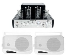 Rockville BluTube Tube Amplifier/Home Theater Bluetooth Receiver 2 4" Speakers