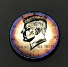 2010 BU Kennedy Half Dollar Rainbow Toned