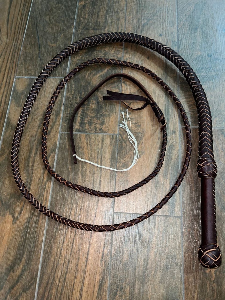 その他 Australian Bullwhip 8feet, Brandy Bull Whip - Burgundy Colored Leather 8 Ply - 8ft Handmade | eBay