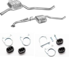 Auspuff Mittelschalldämpfer x2 Mitteltopf Opel Omega B 2.2i + MONTAGESATZ