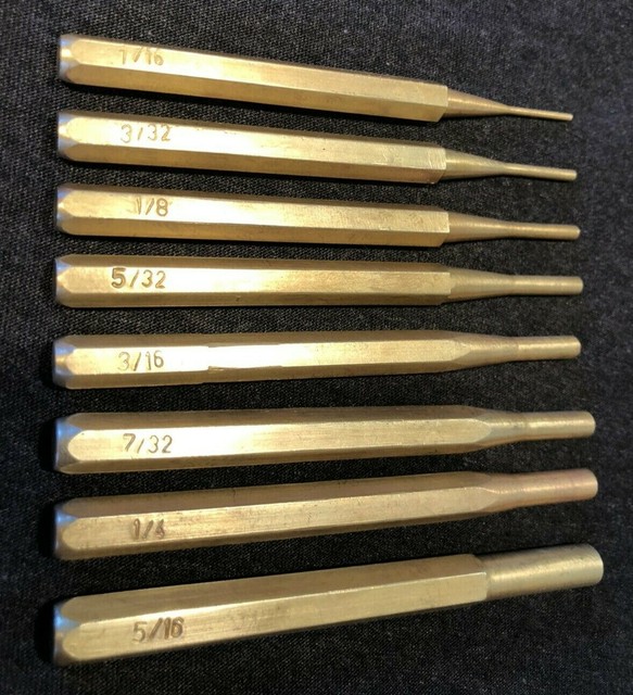 Brass Pin Punch Set (8 Pieces) eBay