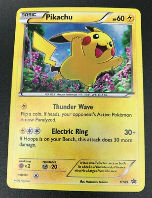 Pikachu HOLO RARE XY89 Black Star Promo Pokemon Card TCG NM 2015