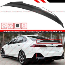 FOR 2024-25 BMW G60 530i i5 G90 M5 PSM STYLE HIGHKICK CARBON FIBER TRUNK SPOILER