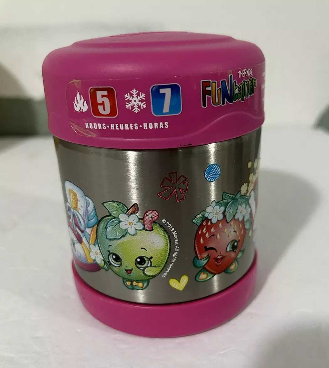 Shopkins Mini Thermos 10 Oz. Food Jar Funtainer 5 Hrs Hot & 7 Hrs Cold