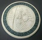Woodland Christmas Santa Stepping Stone Wall Plaque 11.25" 9340 China Excellent